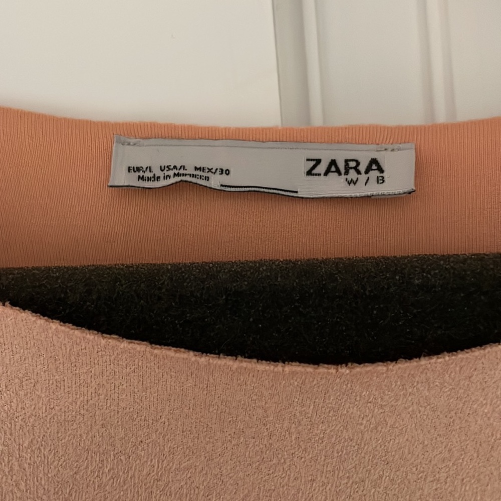 Zara Faux Fur/ Faux Suede Sweater/Shirt in size large - Picture 2 of 5